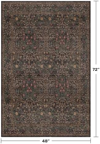 Washable Dark Brown 4x6 Area Rugs - Image 2