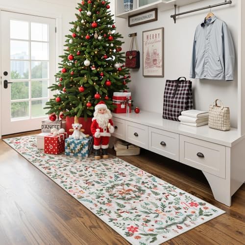 Lahome Christmas Runner Rug, 2x6 Hallway Runner Non Slip Washable Soft Kitchen - Image 7
