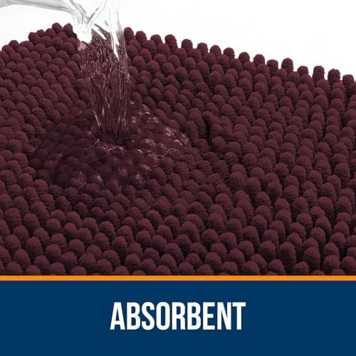 OLANLY Large Bathroom Rugs 70x46, Extra Soft Absorbent Chenille Bath Rugs - Image 4