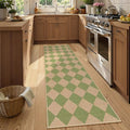 Lahome Checkered Easy Jute Hallway Runner Rug, 2x8 Outdoor Rugs Washable by Lahome