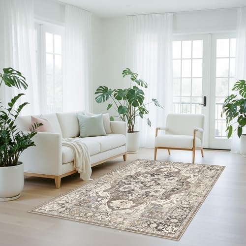 YOUFORTONG Washable 4x6 Area Rug: Vintage Soft Rugs - Image 2