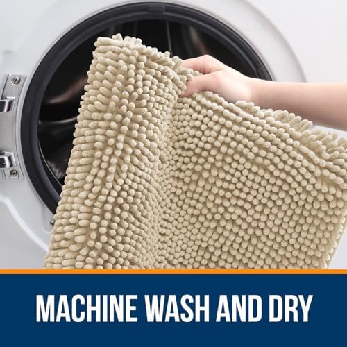 OLANLY Large Bathroom Rugs 40x32, Extra Soft Absorbent Chenille Bath Rugs - Image 5