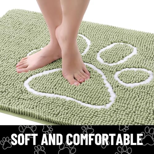 Smiry Dog Door Mat for Muddy Paws, Absorbent Non Slip Dirt Trapper - Image 4