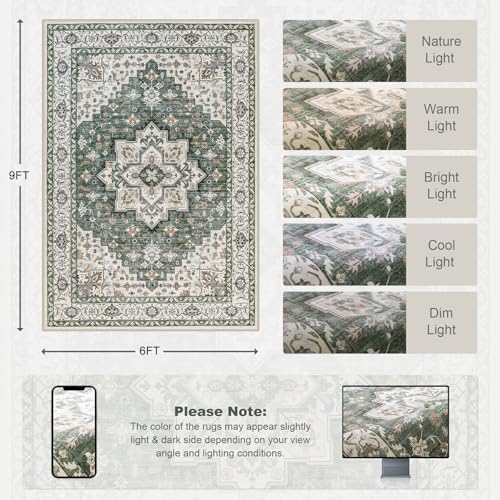 6x9 Area Rugs Living Room: Washable Rug - Image 2