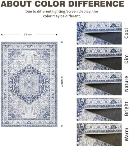 Washable 3x5 Area Rug, Non Slip Rug - Image 2