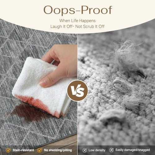 HUGEAR 5x7 Area Rug Black Washable Rugs - Image 5