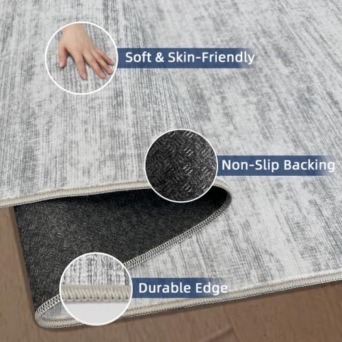 2x5 Washable Runner Rugs，Modern Abstract Rug Runner, Ultra-Thin Kitchen Runner - Image 4