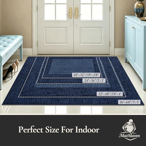 Dirt Trapper Door Mat 24"x 36", Non Slip Washable Doormat - Image 2
