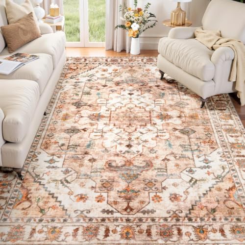 SERISSA 5x7 Washable Non Slip Boho Area Rug by SERISSAHomeDecorCollection