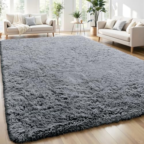 Smiry Area Rugs for Living Room Bedroom 5x7 ft, Fluffy Washable Carpet by Smiry
