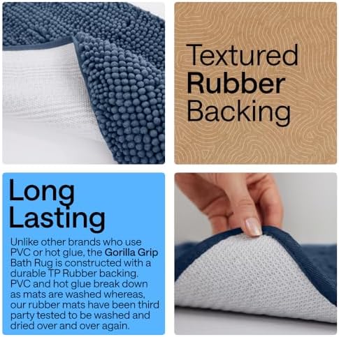 GORILLA GRIP Chenille Bath Rug Mat - Image 4