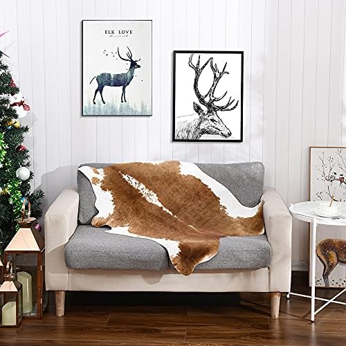 BENRON Small Faux Cowhide Rug, Cow Print Rug - Image 4