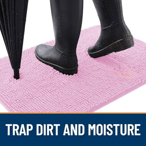 OLANLY Dog Door Mat for Muddy Paws 70x32, Super Absorbent Chenille Mud Mat - Image 2