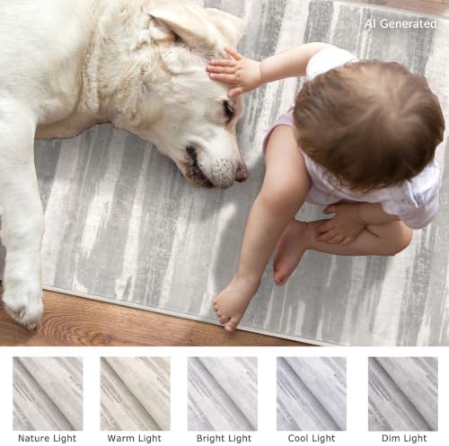 Lansny Abstract 2x3 Area Rug Small Washable Entryway Rug Non Slip Door Mat - Image 3
