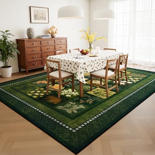 Tepook 8x10 Dark Green Area Rugs - Image 5