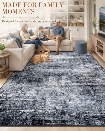 OLANLY 5x8 Washable Area Rug, Soft Non Slip Carpet - Image 3