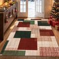 Washable 4x6 Bedroom Area Rug Modern Geometric Patchwork by Ailyei
