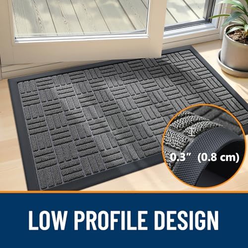OLANLY Front Door Mat Outside Entrance 59x34, Heavy-Duty Rubber Doormat - Image 5