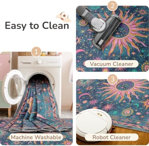 Vacuum-Friendly, 2x6 Washable Area Rug - Image 4