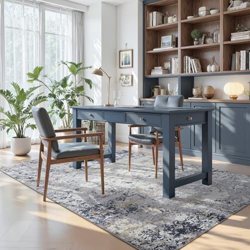 Toneed 4x6 Washable Non Slip Abstract Area Rugs - Image 5