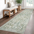 Washable Vintage 2.6x8 Runner Rug Non Slip Runners by SILOLOOM