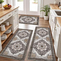 Kitchen Rugs Sets of 3 100% Non Slip Washable Kitchen Mats by Tritard
