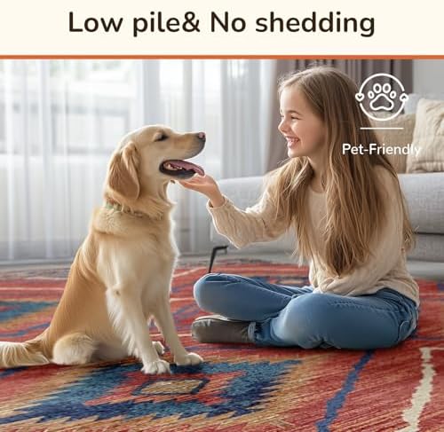 BESTSWEETIE 6ft-Square Washable Area Rug - Image 3