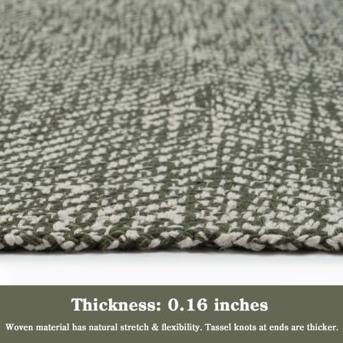 Collive Sage Green Bathroom Runner Rug, Machine Washable Kitchen Rugs - Image 6