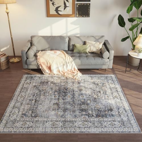 Rugcomf Area Rug 4x6 Washable Non Slip Vintage - Image 5