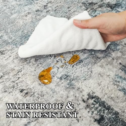 Washable Abstract Area Rug 3x5: Non-Slip Soft Rugs - Image 5