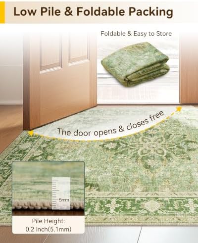 RELEANY Washable Area Rug, Runner 2'6"x12' - Image 6