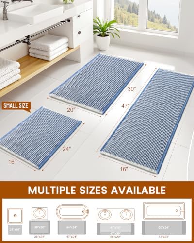 Smiry Waffle Bath Mat 47X24, Soft Absorbent Bathroom Rugs - Image 2
