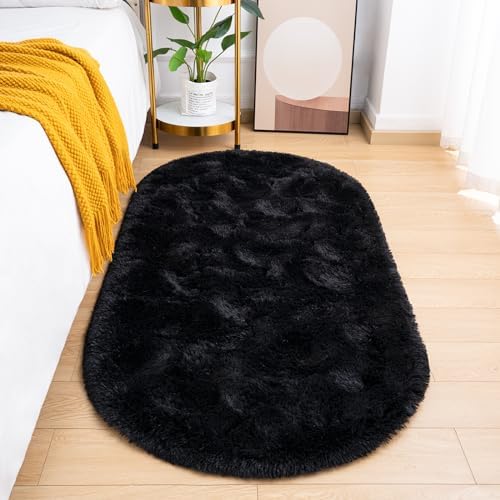 Goideal Fluffy Bedroom Rug, Small Oval Area Rugs, 2.6 x 5.3 Feet by Goideal