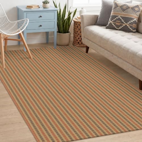 KOZYFLY 3x5 Washable Area Rug, Woven Entryway Rug - Image 2