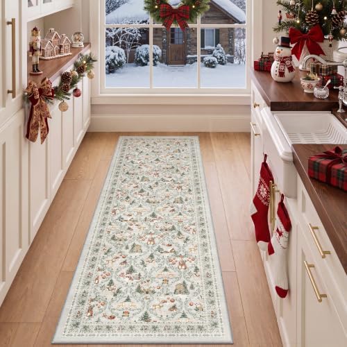 2x5 Christmas Runner Rug for Hallway, Washable Kitchen Rugs - Image 4