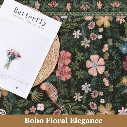 HEBE Boho Kitchen Rugs Set of 3, Non Slip Washable Kitchen Mats - Image 6