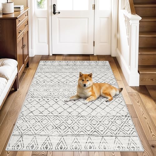Moroccan 3x4 Washable Area Rug:Non Slip Rug by BYYVOORugsforYourHome