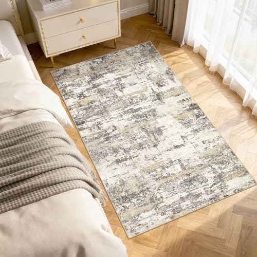 3x5 Runner Rug, Abstract Washable Hallway Rugs by JessibouAreaRug