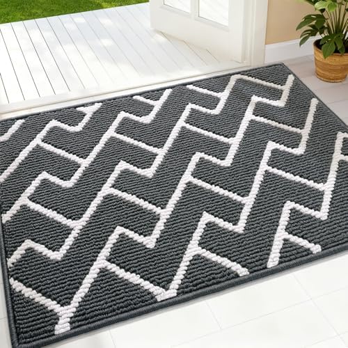 OLANLY Front Door Mat 36x24, Low-Profile Easy Clean Doormat by OLANLY