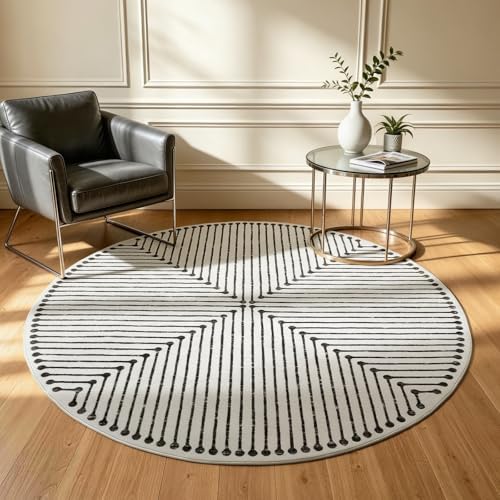 YIHOUSE Modern Washable 8ft Round Rugs - Image 2