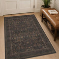 Rustic Brown 3x4 Large Washable Entryway Rug Indoor by Evyhood