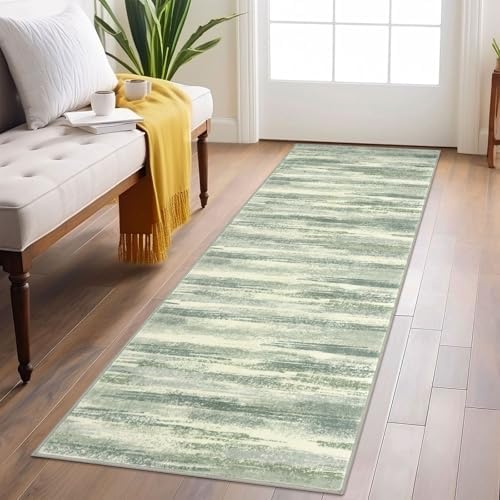 Lansny Abstract Washable 2x6 Runner Rug Non Slip Runners by lansny