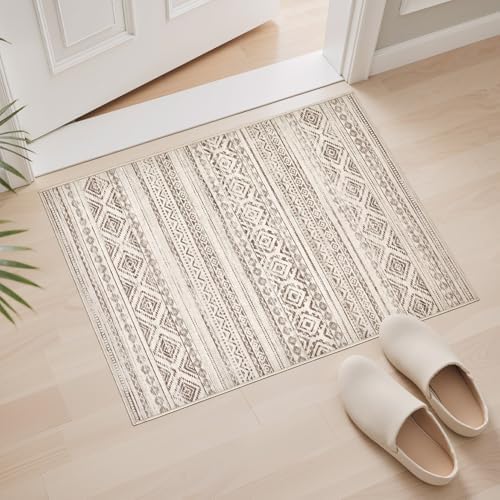 cotiled Washable 2x3 Entryway Rugs: Boho Moroccan Soft Small Rug - Image 4