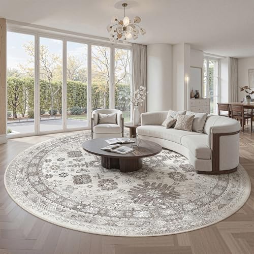 zesthome 9ft Round Rug, Large Circle Rug by Zesthome