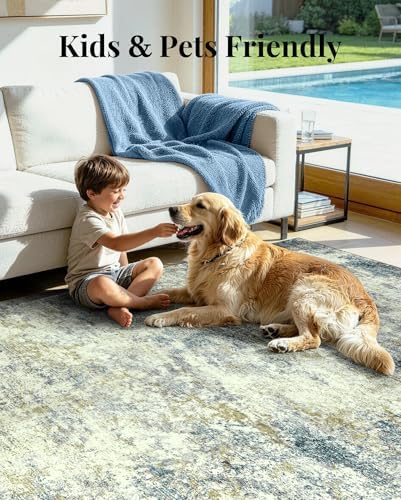 Washable Area Rug Living Room Rugs-5x7 Large Soft Non-Slip Carpet - Image 2