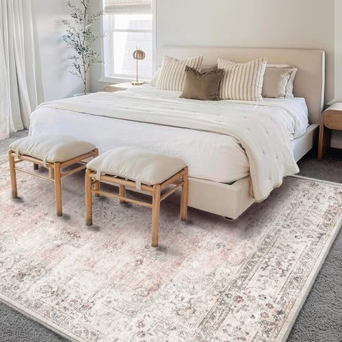 CHAMPLANT Washable Area Rug 10'x14' Boho Design Non-Shedding Easy Care Ideal - Image 2