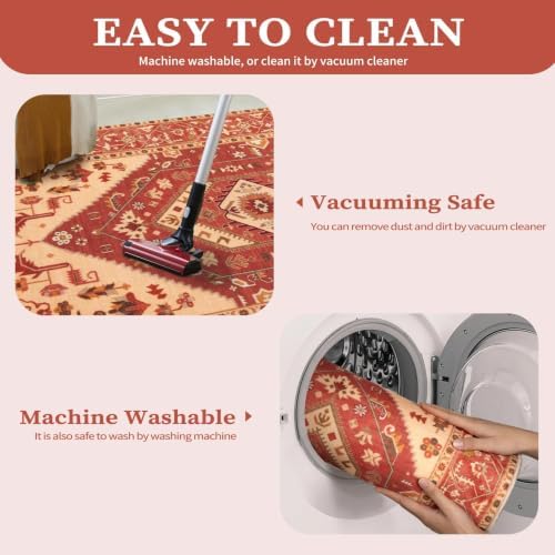 SERISSA 9x12 Washable Non Slip Boho Area Rug - Image 4