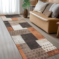 Modern Geometric Patchwork Indoor Runner Rug by QDUIDU