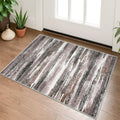 Lansny Abstract 2x3 Area Rug Small Washable Entryway Rug Non Slip Door Mat by lansny