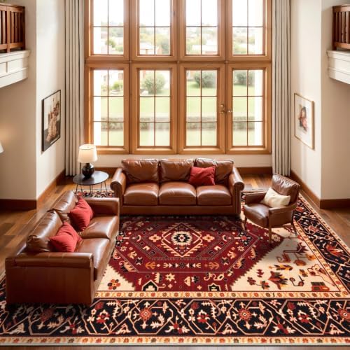 SERISSA 9x12 Washable Non Slip Boho Area Rug - Image 3